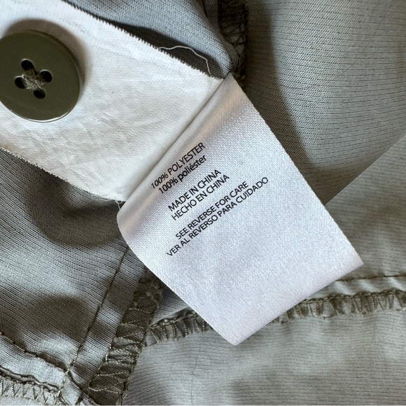 Woolrich Women’s olive green light weight rain coat wind breaker jacket Sz L - Picture 5 of 5